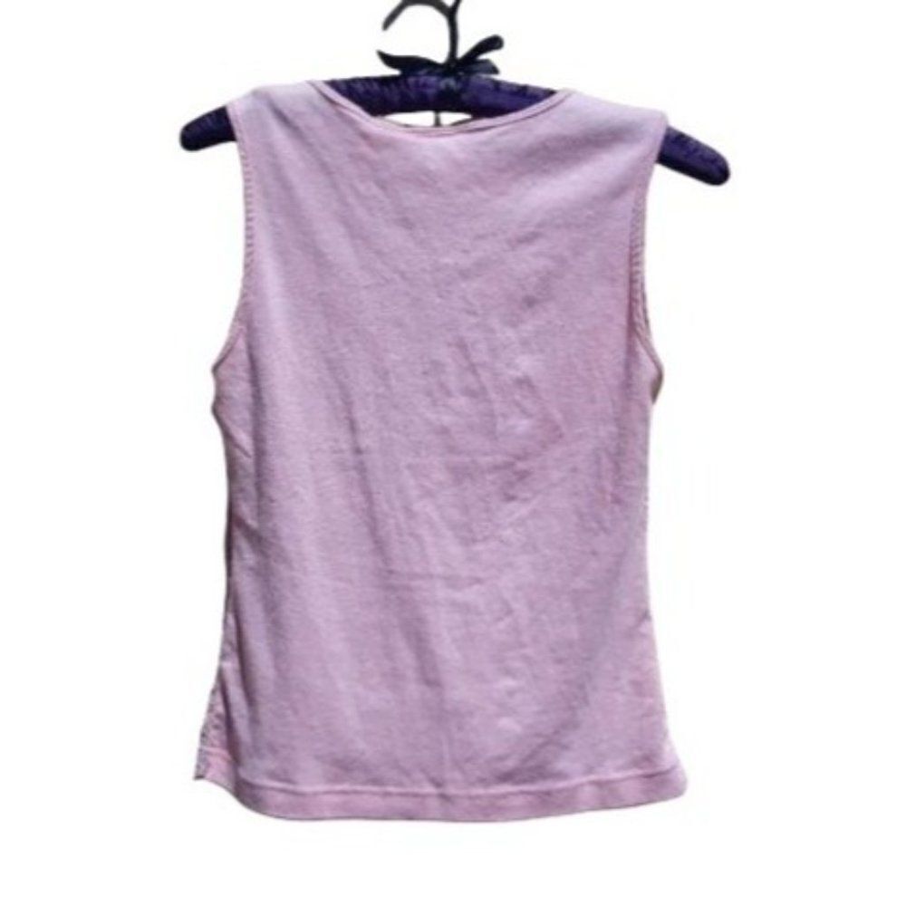 Vintage Victoria's Secret Floral Lace See Through Baby Pink Shell Top Sz S - Picture 2 of 7